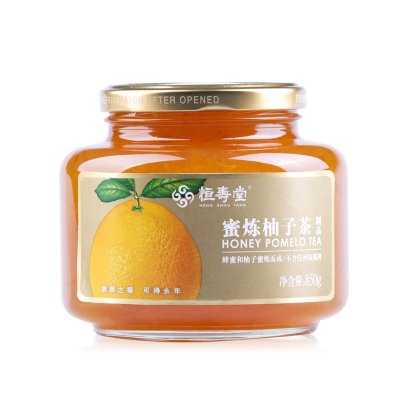限地区！恒寿堂蜜炼柚子茶大瓶装850g  19.9元