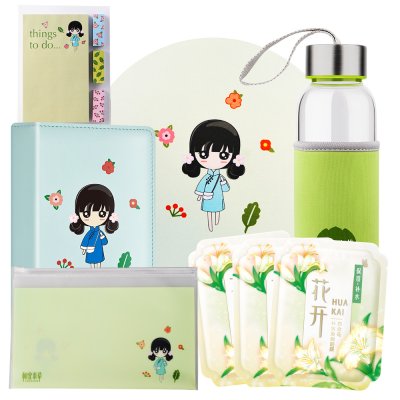相宜本草  狂欢节礼装（小宜玛五件套+花开面膜*3片） 9.9元