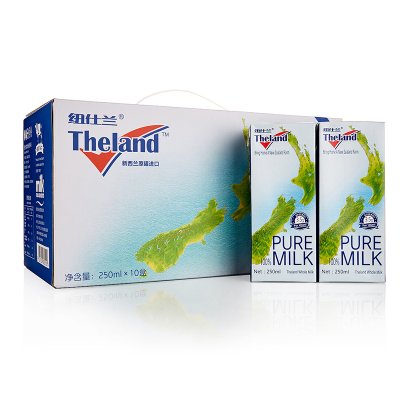 限华南：新西兰进口 Theland 纽仕兰 全脂牛奶 250ml*10盒 29.9元