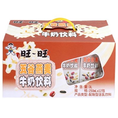华东/西南：旺旺五谷燕麦饮料利乐装礼盒250ml*12 折15.5元（30.8元，99-50）