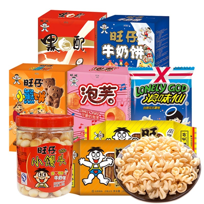 旺旺膨化饼干量贩装1470g 折40元（65，满99-50）