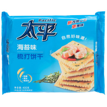 太平  梳打饼干海苔味400g/袋 折5.5元（11,99-50）