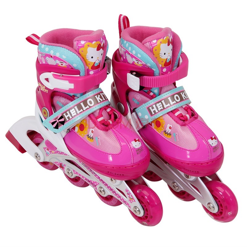 银牌会员：Hellokitty凯蒂猫  可调时尚闪光直排旱冰鞋套装 折89.5元（179，买2免1）