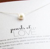 【美亚直邮】Dogeared “Pearls of Love”大珍珠锁骨项链 $30.8（约203元）