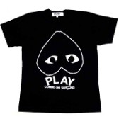 乐天：一颗“潮”心   PLAY COMME des GARCONS 川久保玲 女士黑色T恤  8856日元（约468元） 送176个乐天积分