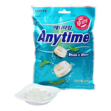 LOTTE乐天薄荷牛奶味硬糖74g/袋韩国进口