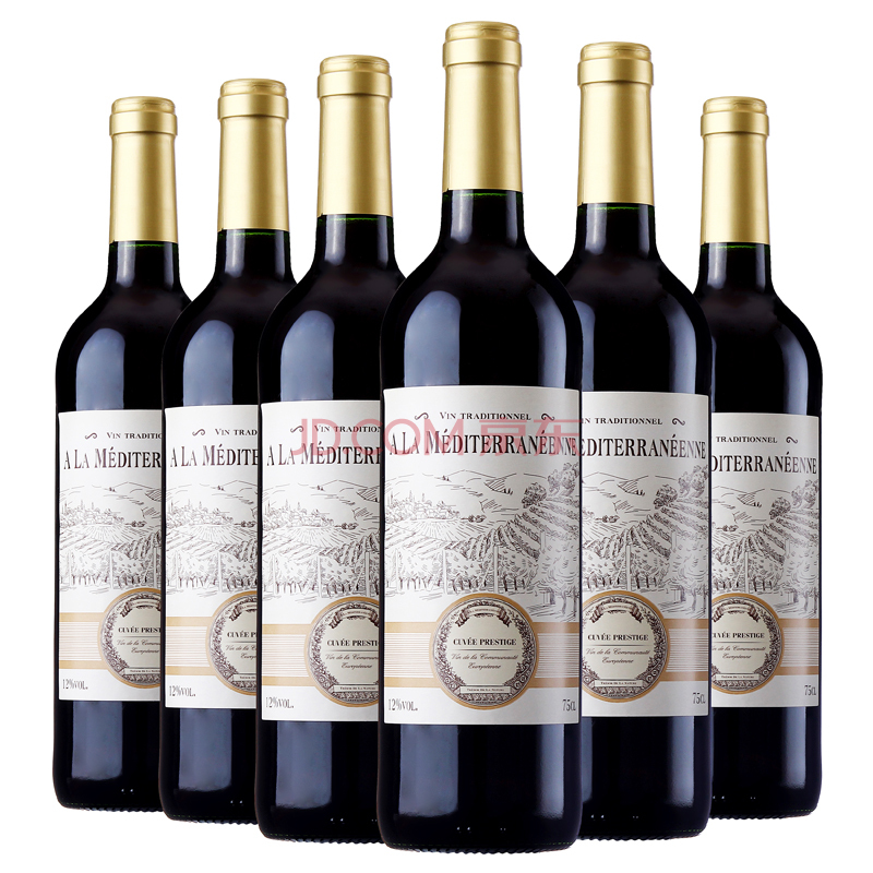 地中海之恋干红葡萄酒整箱装 750ml*6瓶 折108元（128元，满199-40后）