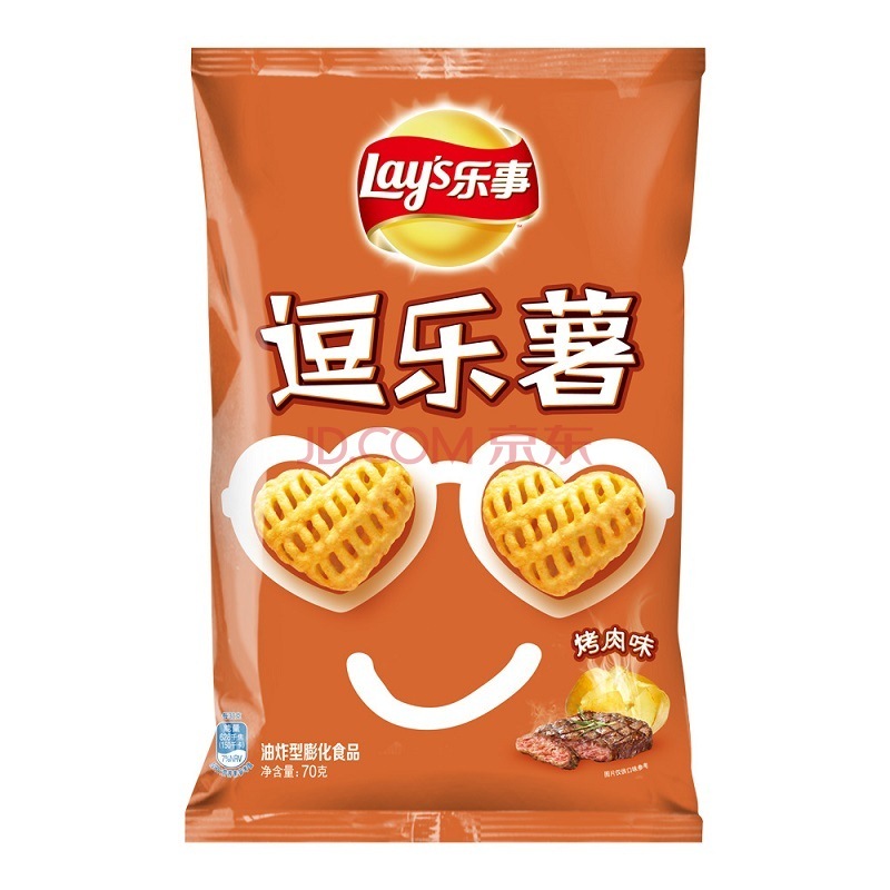 限华中华南：Lay's乐事 逗乐薯烤肉味70克