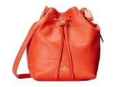 COACH Turnlock Tie 磨砂软粒真皮橙色水桶包 $284.99（约1809元）