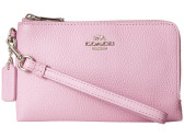 COACH Polished Pebbled Double Corner Zip 粉色拉链钱包 $52.99（约348元）