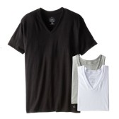 【美亚直邮】Calvin Klein 男士V领纯棉T恤 3件 $18.21（约118元）