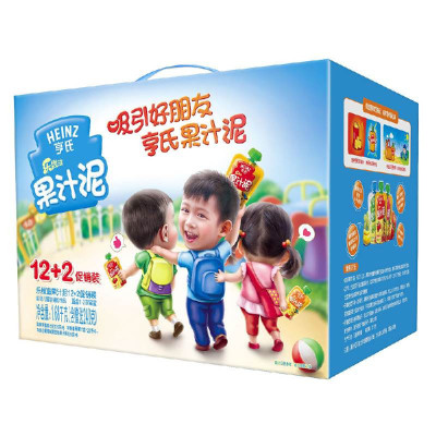 Heinz亨氏  乐维滋果汁泥12+2促销礼盒装120g*14  29.9元