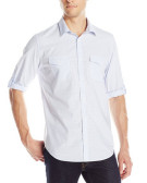 【美亚直邮】Calvin Klein End On End Check Roll-Up 男士衬衫 $17.99（约117元）