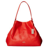COACH Embossed Python Edie 蛇皮纹理西瓜红单肩包 $292.99（约1908元）