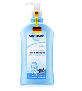 限地区！sanosan 哈罗闪 婴儿二合一洗发沐浴露 500ml 折65元（109，满188-88）