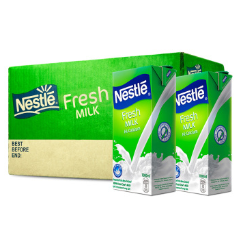 新西兰  Nestle雀巢 全脂超高温灭菌纯牛奶1L*12盒   79元包邮