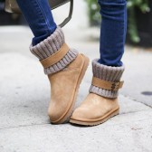 新低价，仅限6码！UGG Cambridge 拼接编织雪地靴 $85（约554元）