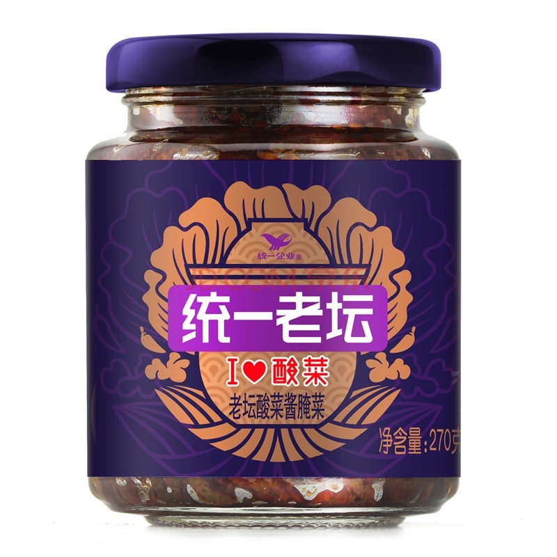 自提白菜！统一老坛 i love 酸菜 老坛酸菜酱腌菜 270克/瓶   1元