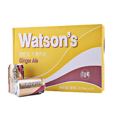 限华中！Watsons屈臣氏干姜汽水 整箱装 330mlx24瓶