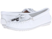 Minnetonka 迷你唐卡 Thunderbird 真皮白色平底鞋 $39.99（约258元）