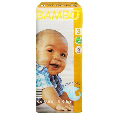 丹麦进口 BAMBO 班博 绿色生态 婴儿纸尿裤3号(5-9公斤) 56片 69元