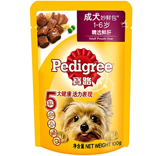 单品5折！Pedigree宝路成犬妙鲜包肝100g*12  29元