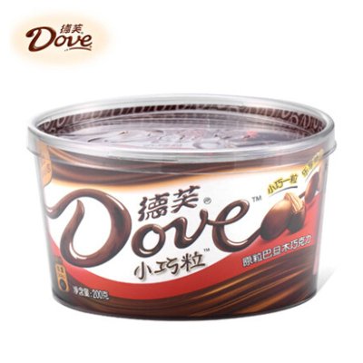 单买不错：DOVE德芙 原粒巴旦木巧克力碗装200g 19.9元