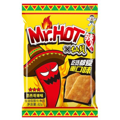 单品5折！旺旺 Mr.HOT仙贝 (墨西哥辣味)82g/袋   5.5元