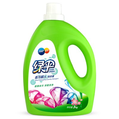 10点开始：绿伞去污超人洗衣液3kg   折7.95元（15.9元，2件5折）