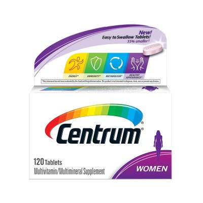 美国善存Centrum 成人女士复合维生素多种矿物质120粒 (2件包邮)