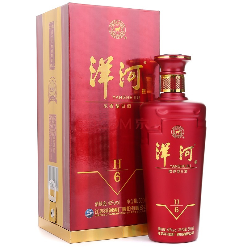 洋河 H6 42度500ml白酒 109元 （218，买2免1）