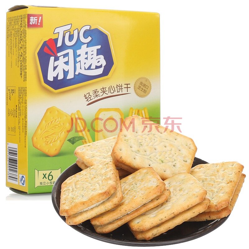 不限购：Tuc闲趣  轻柔夹心饼干和风海苔口味160g