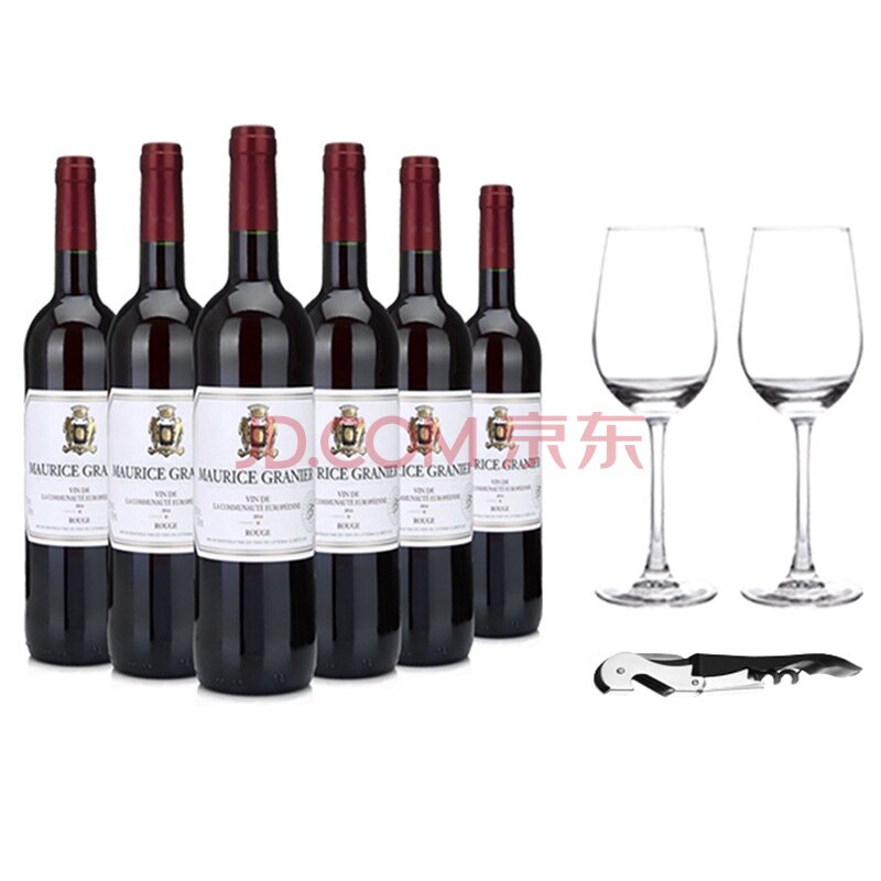 送酒杯酒刀：Maurice Granier葛尼尔 干红葡萄酒750ml*6瓶