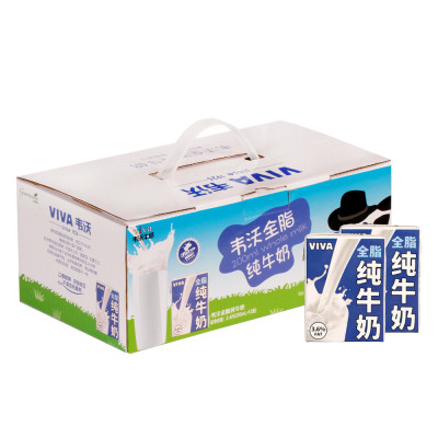 VIVA韦沃 全脂纯牛奶 200ML*12 礼盒装