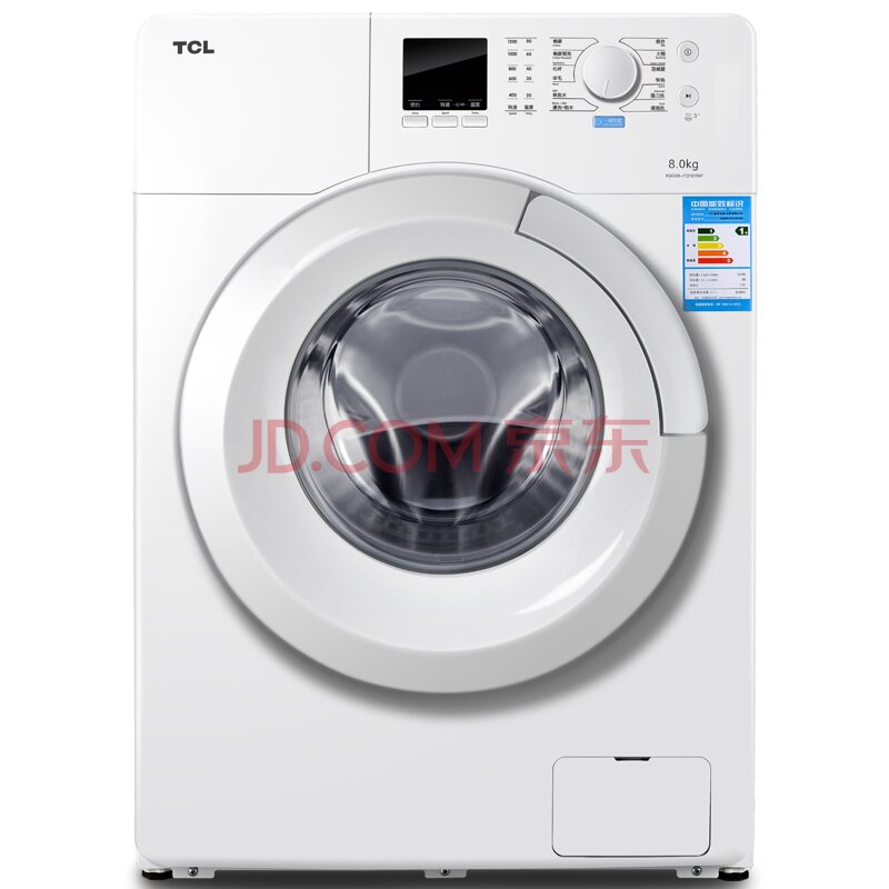 新低价：TCL XQG80-F12101TBP 8公斤 变频滚筒洗衣机  1599元包邮（1699-100）