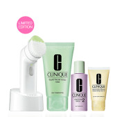 限量版！Clinique 倩碧声波洗脸刷+三部曲套装 $89.5（约579元）