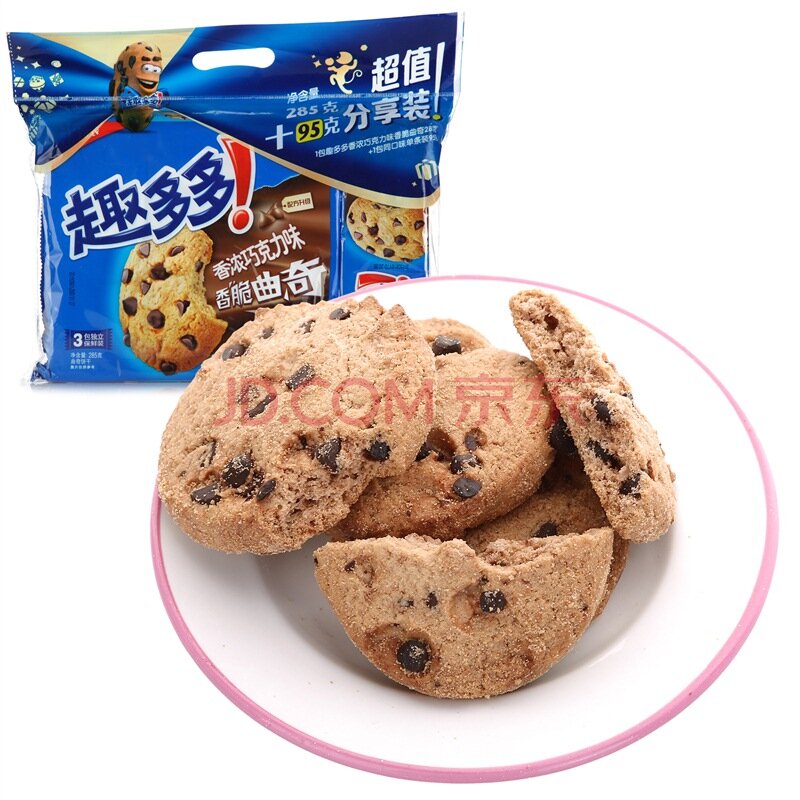 趣多多 饼干 原味 285g+95g 折4.95元（9.9，买2免1）