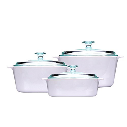 VISIONS康宁锅白色3件组--A-1153/JW/ZK(1L+1.5L+3L )  399元包邮