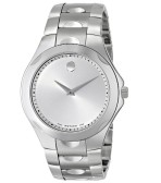 Movado 摩凡陀男式 Luno 系列不锈钢带银色经典商务石英手表 $309.99（约2014元）