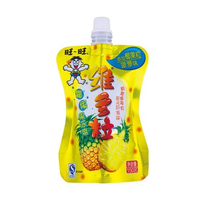 旺旺维多粒椰果果冻爽(菠萝味)150g/袋（口袋包）1元（限购99件）