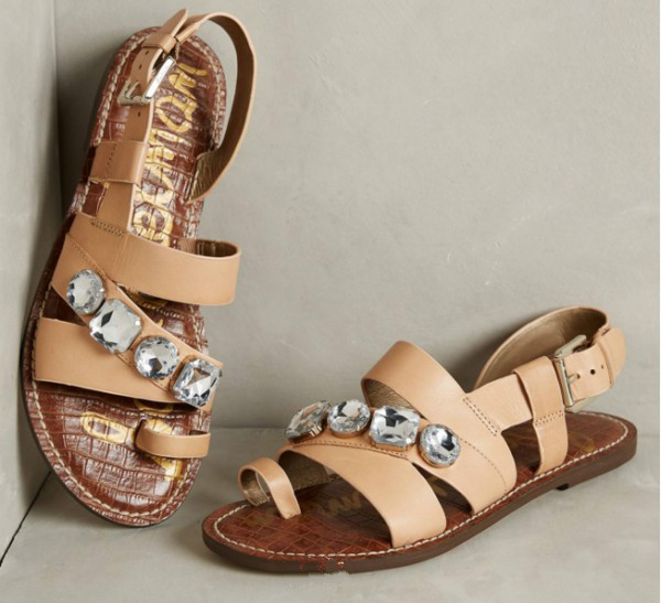 Sam Edelman 女士真皮罗马凉鞋