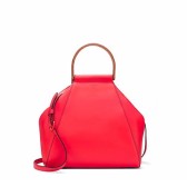 Tory Burch 2016 新款正红色竹节手柄梯形手袋7折 $556（约3617元）