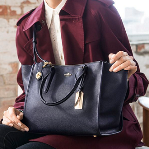 经典海报同款！COACH Smooth Carryall 蔻驰 女士手提包