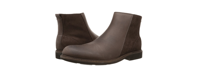 39码以上全！ECCO Findlay Mid Cut 男款真皮短靴