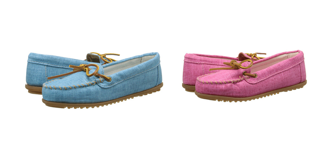 2色码数！Minnetonka Canvas Moc 女士帆布休闲鞋