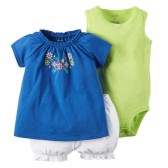 Carter's卡特 女宝宝纯棉短袖短裤3件套 $7.8（约50元）