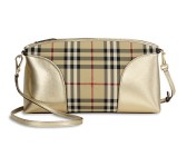 Burberry 巴宝莉 女士格纹拼皮革单肩背包 $549（约3563元）