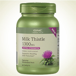 GNC：护肝首选，GNC Herbal Plus 水飞蓟精华胶囊 1500mg*60粒