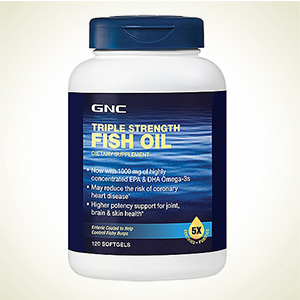 GNC：新配方！GNC 健安喜 3倍强效深海鱼油 1500 120粒
