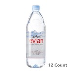 12 瓶1升装，依云evian天然矿泉水
